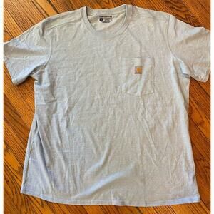 Carhartt T Shirt Women’s Plus 1X 16W-18W Pocket Blue